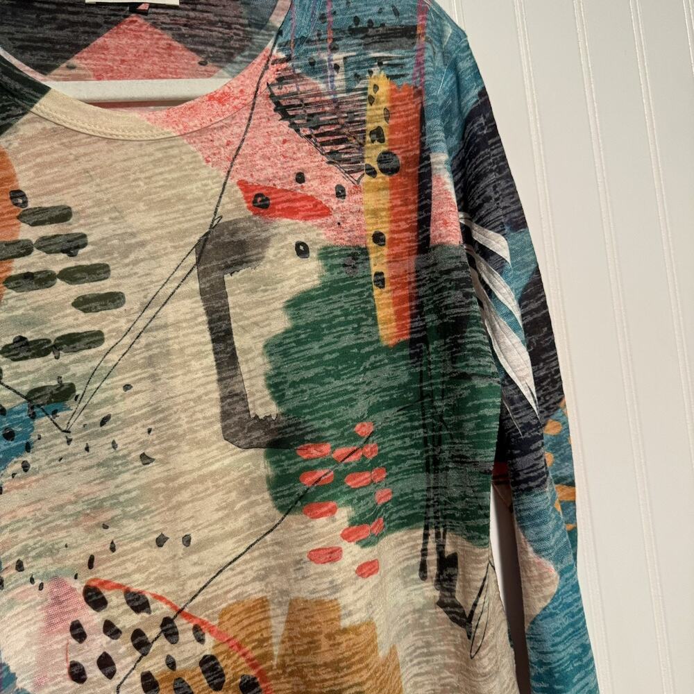 Jess Jane Montecito Top 3/4 Sleeves Lagenlook Art To Wear Size Small - Picture 3 of 7